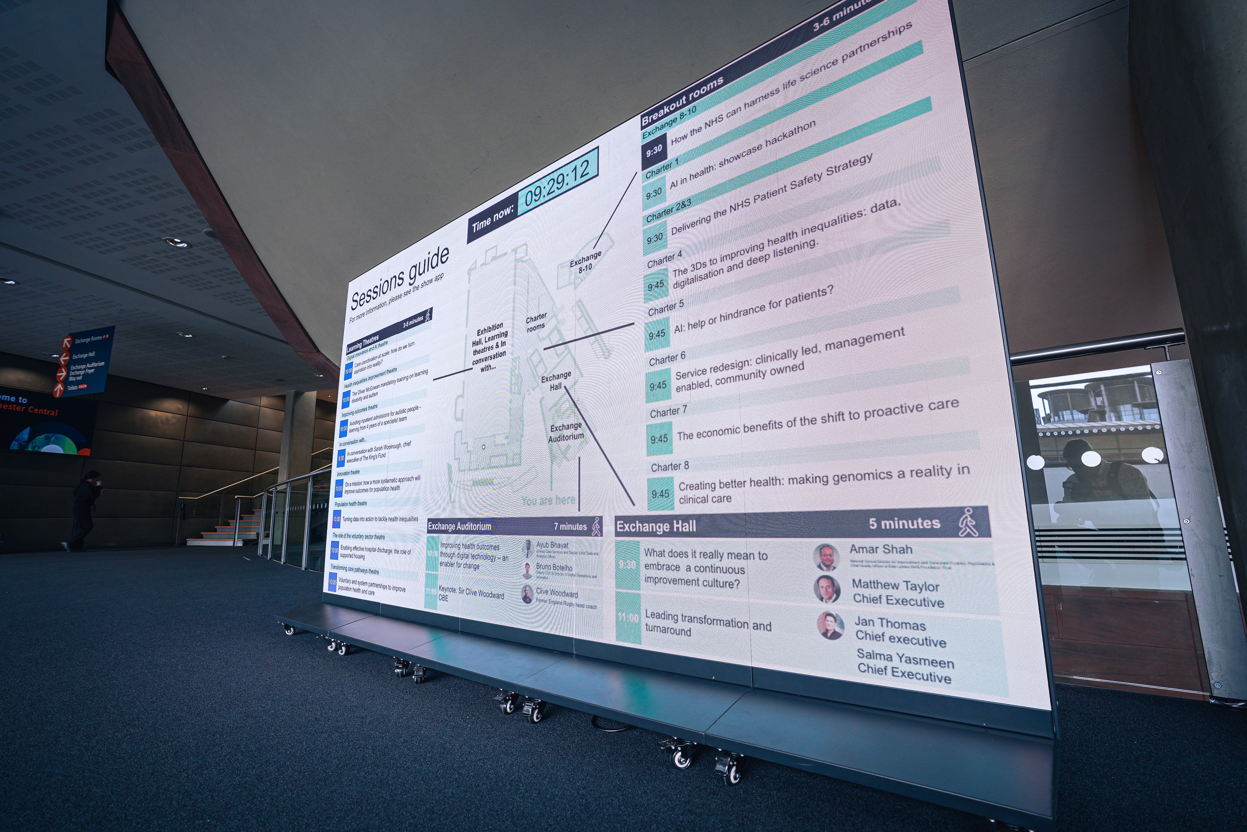 First Sight Media signage in use for NHS Confederation Expo 2024